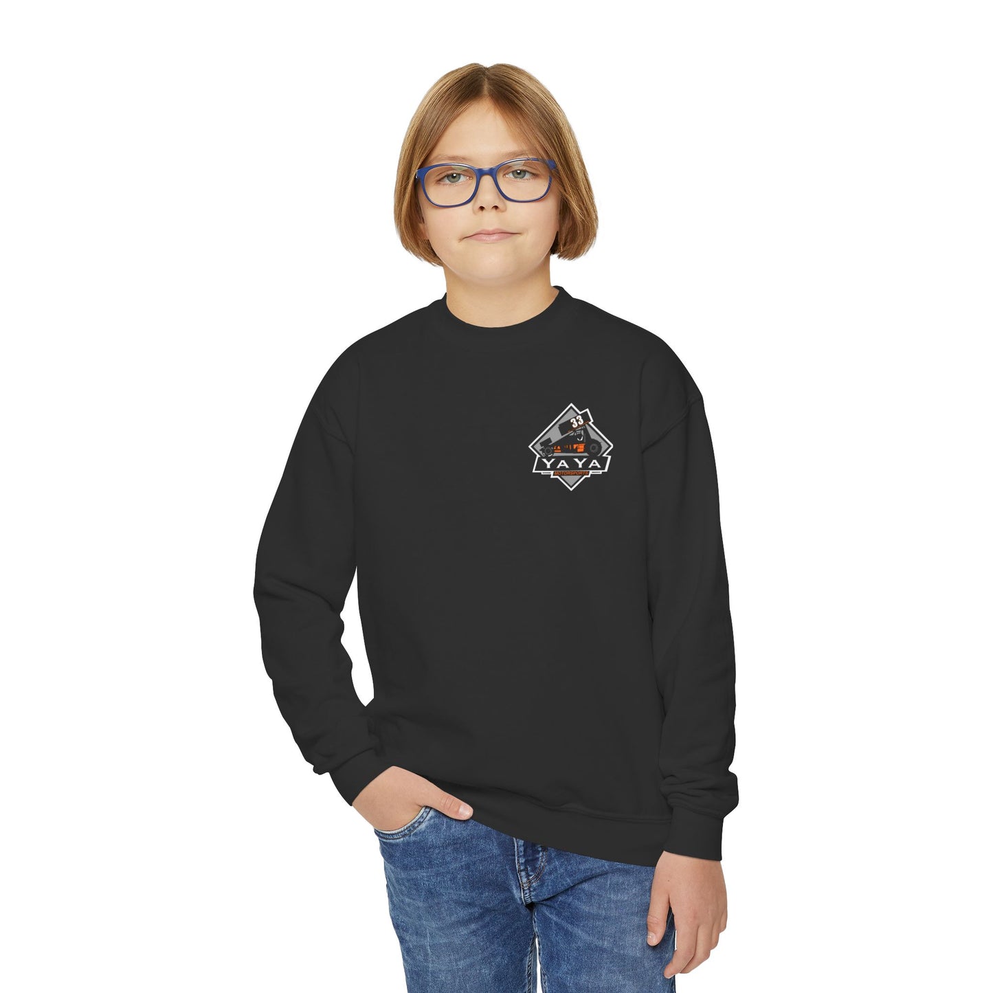 Maverick Stone- (Kids) YaYa MOTORSPORTS- Crewneck Sweatshirt