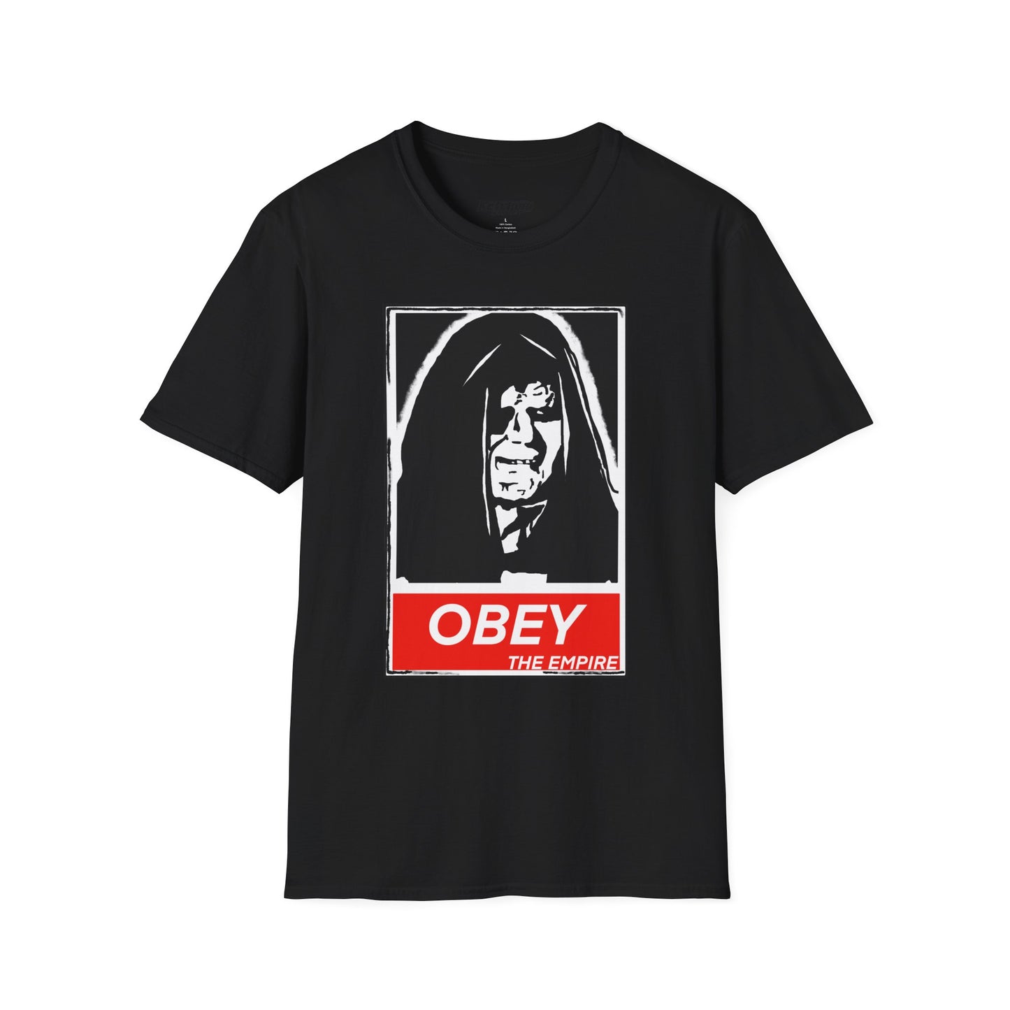 Obey The Empire T-Shirt, Unisex Softstyle Tee, Star Wars Fan Apparel, Graphic Tee for Movie Lovers, Great for Gifts & Casual Wear