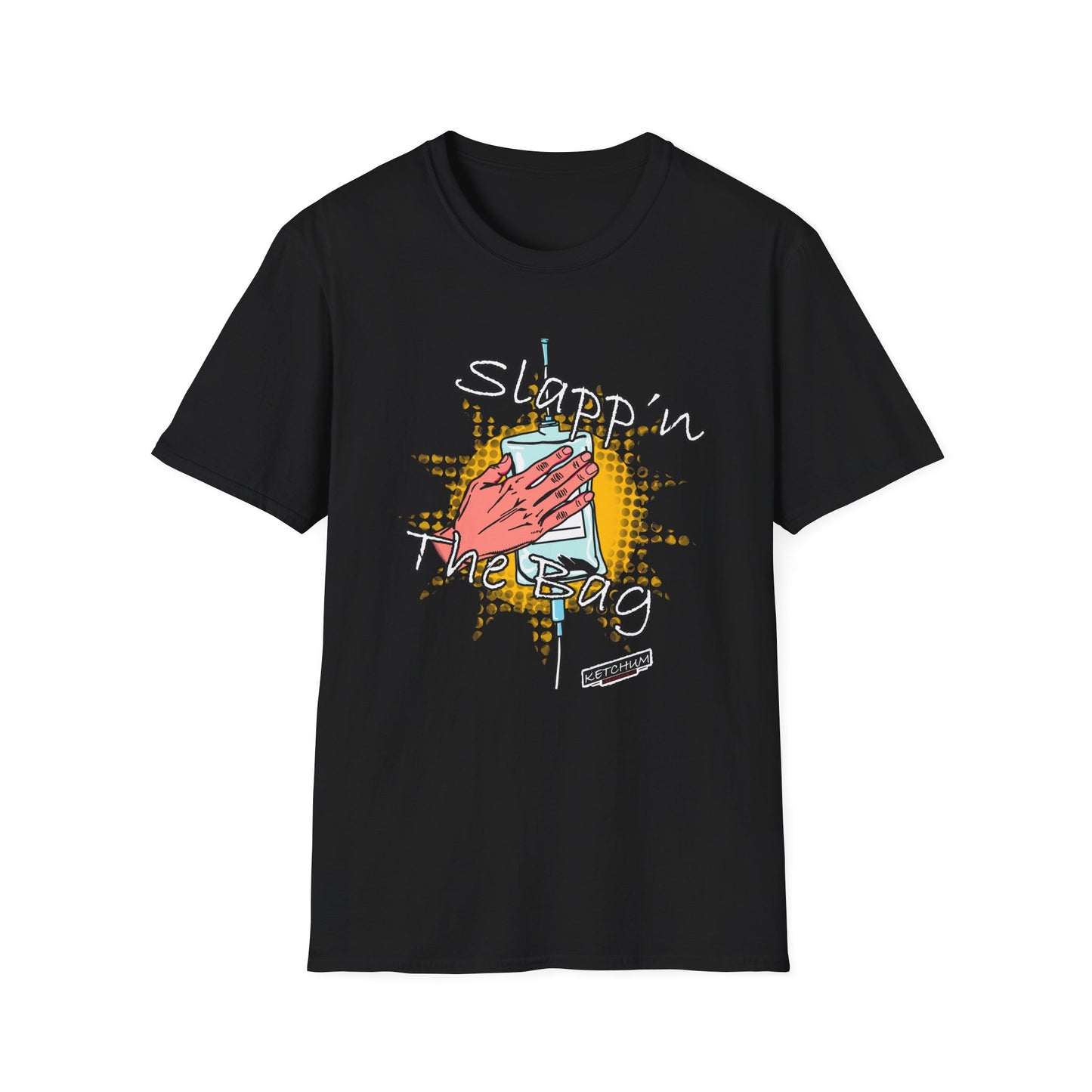 Slappin' The Bag- MURSE-Unisex Softstyle T-Shirt - Fun Graphic Tee, Funny, Medical, IV Bag