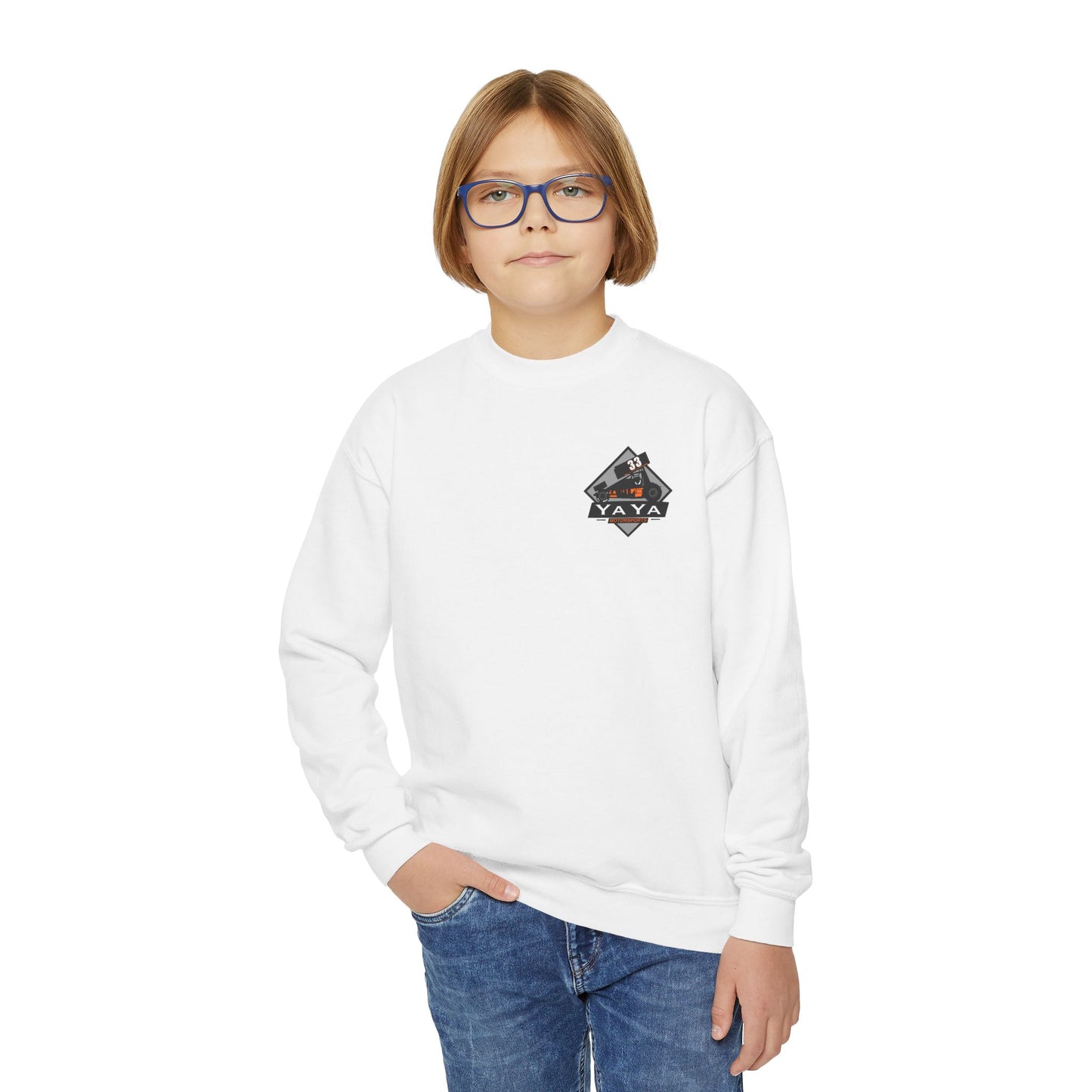 Maverick Stone- (Kids) YaYa MOTORSPORTS- Crewneck Sweatshirt