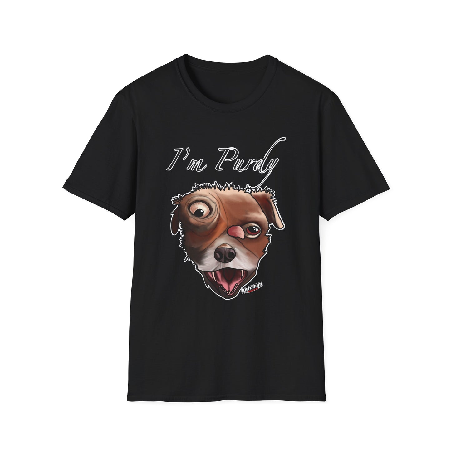 Ugly Dog Unisex T-Shirt - I'm Purdy, Funny Pet Gift, Animal Lover Tee, Quirky Gifts for Dog Owners, Casual Wear, Birthday Present