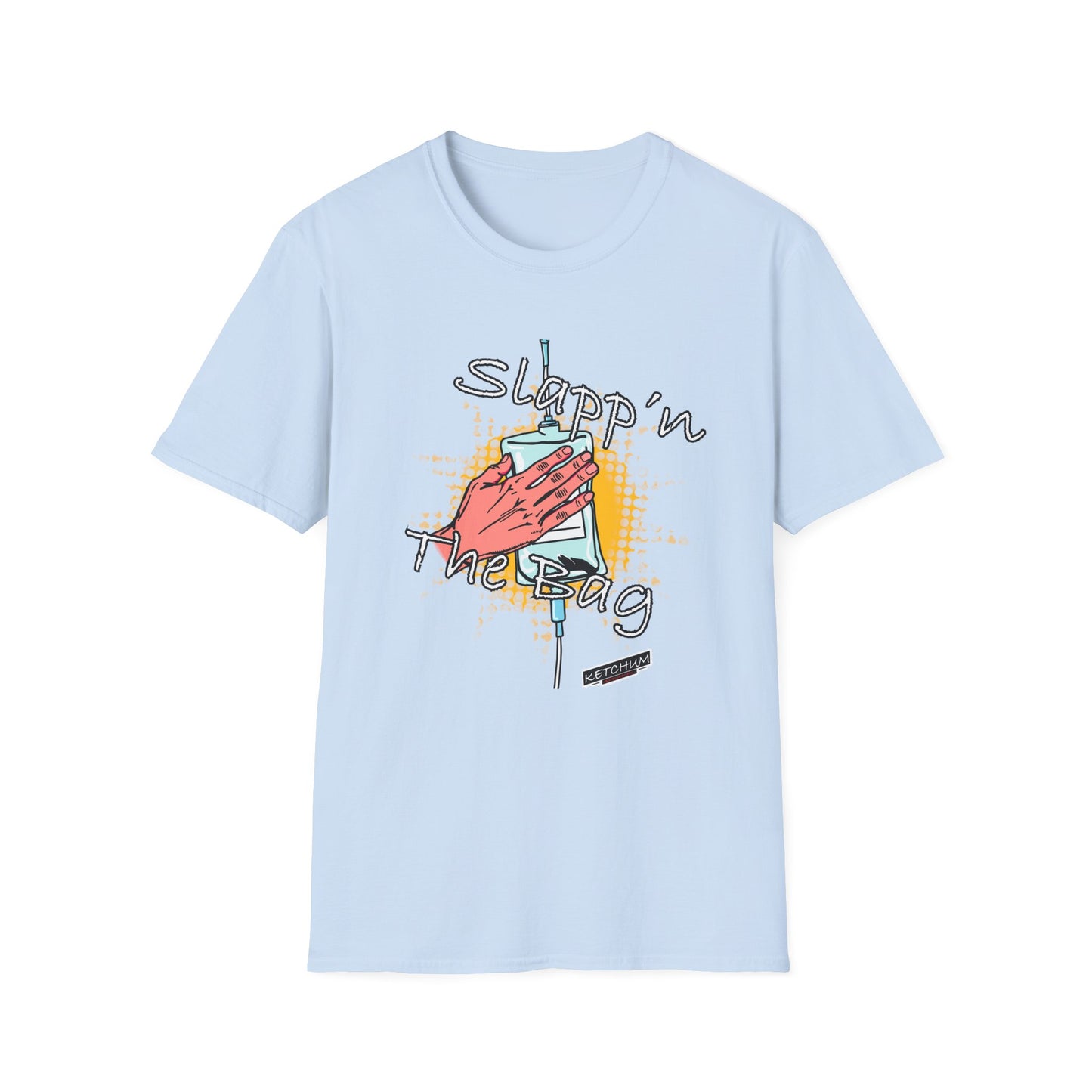 Slappin' The Bag- MURSE-Unisex Softstyle T-Shirt - Fun Graphic Tee, Funny, Medical, IV Bag