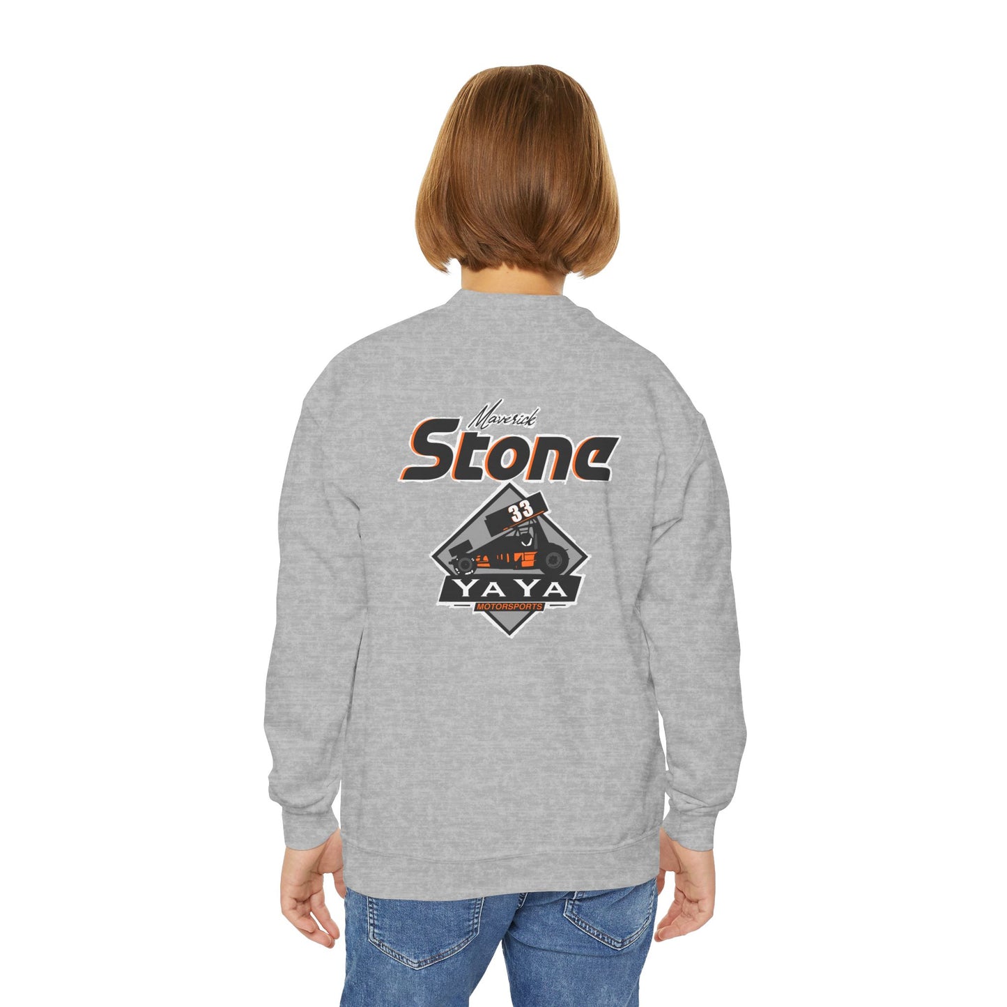 Maverick Stone- (Kids) YaYa MOTORSPORTS- Crewneck Sweatshirt