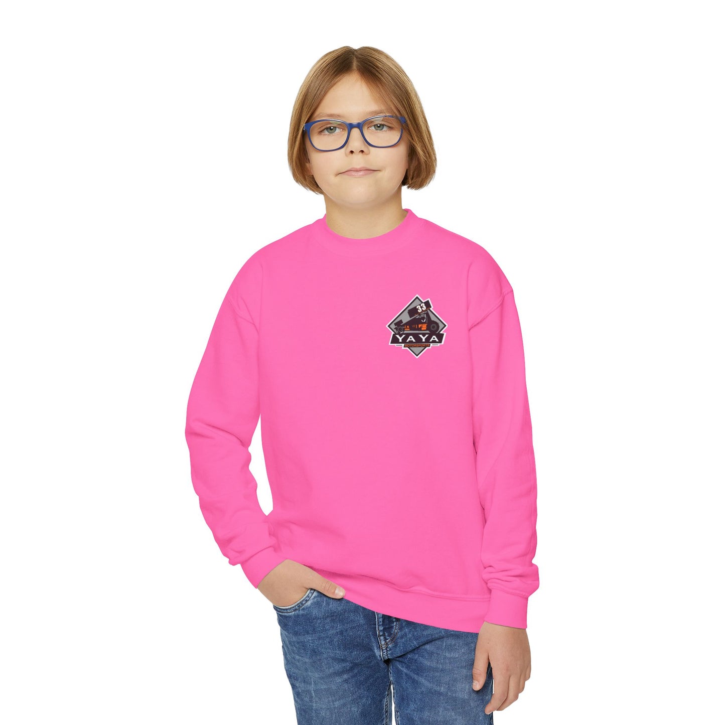 Maverick Stone- (Kids) YaYa MOTORSPORTS- Crewneck Sweatshirt