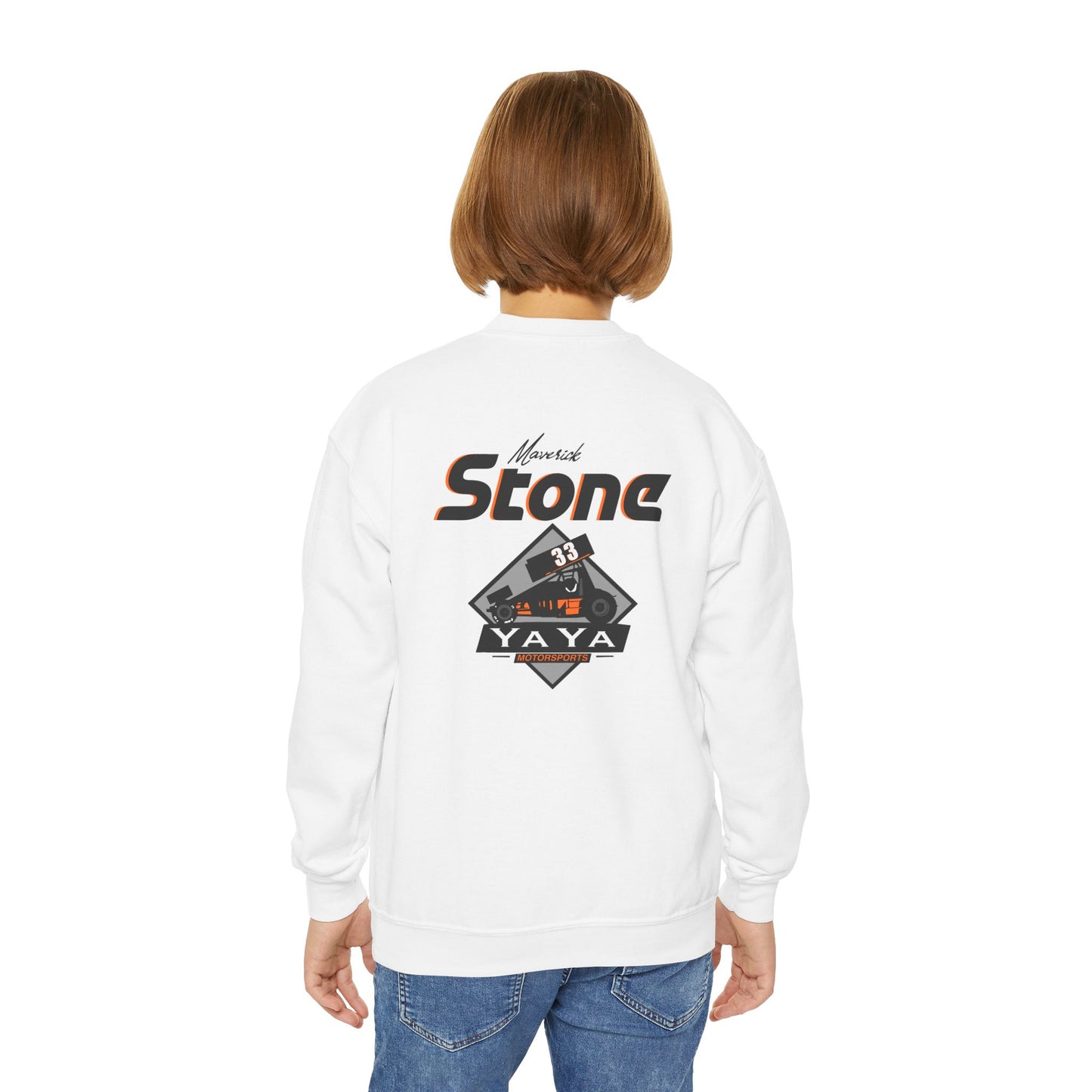 Maverick Stone- (Kids) YaYa MOTORSPORTS- Crewneck Sweatshirt