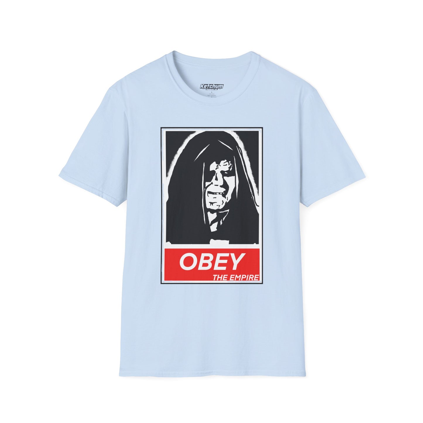 Obey The Empire T-Shirt, Unisex Softstyle Tee, Star Wars Fan Apparel, Graphic Tee for Movie Lovers, Great for Gifts & Casual Wear