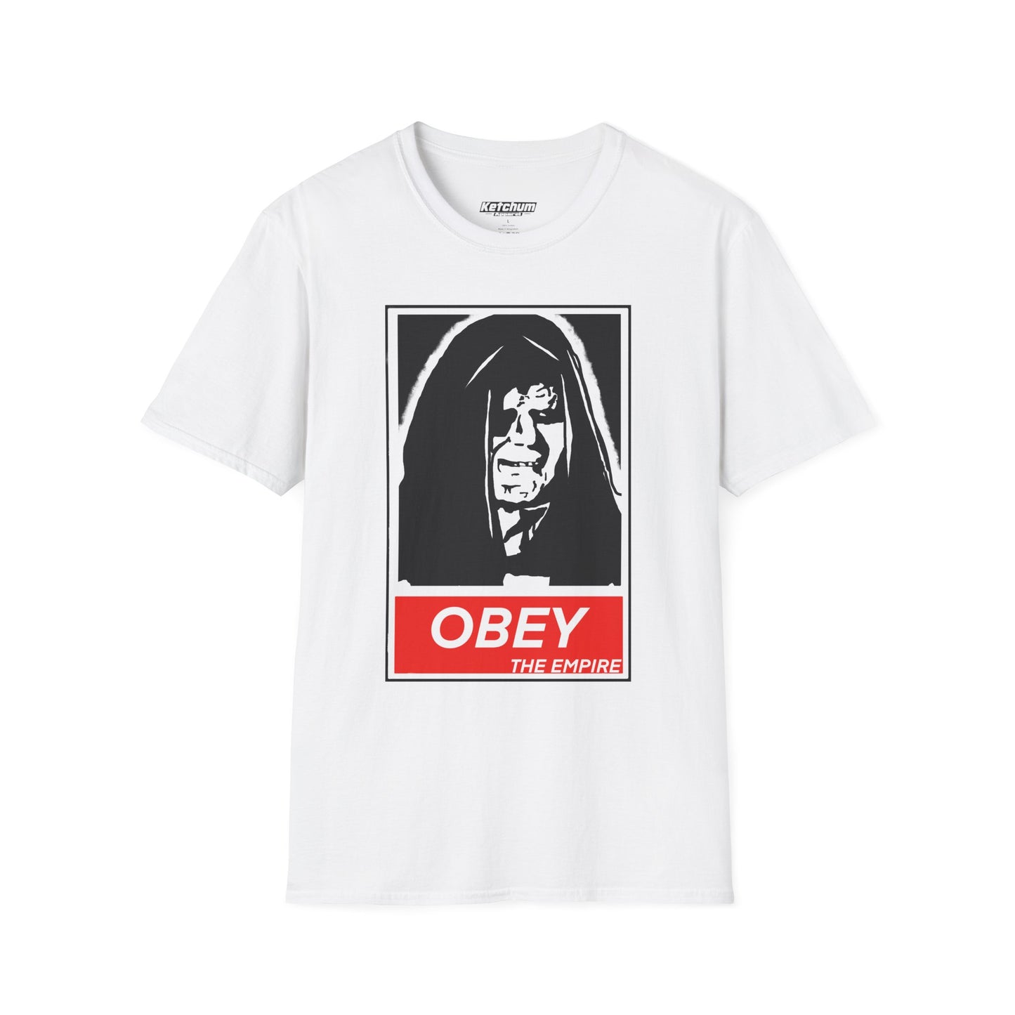 Obey The Empire T-Shirt, Unisex Softstyle Tee, Star Wars Fan Apparel, Graphic Tee for Movie Lovers, Great for Gifts & Casual Wear