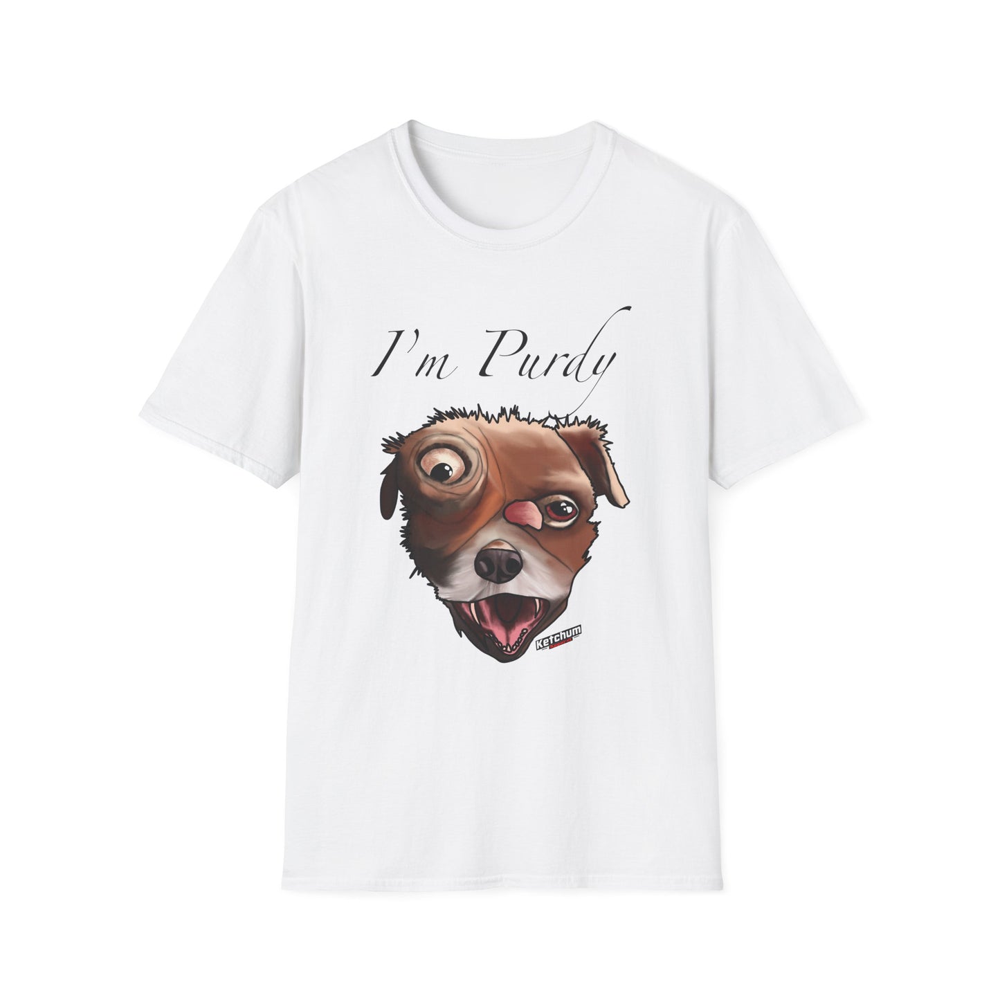 Ugly Dog Unisex T-Shirt - I'm Purdy, Funny Pet Gift, Animal Lover Tee, Quirky Gifts for Dog Owners, Casual Wear, Birthday Present