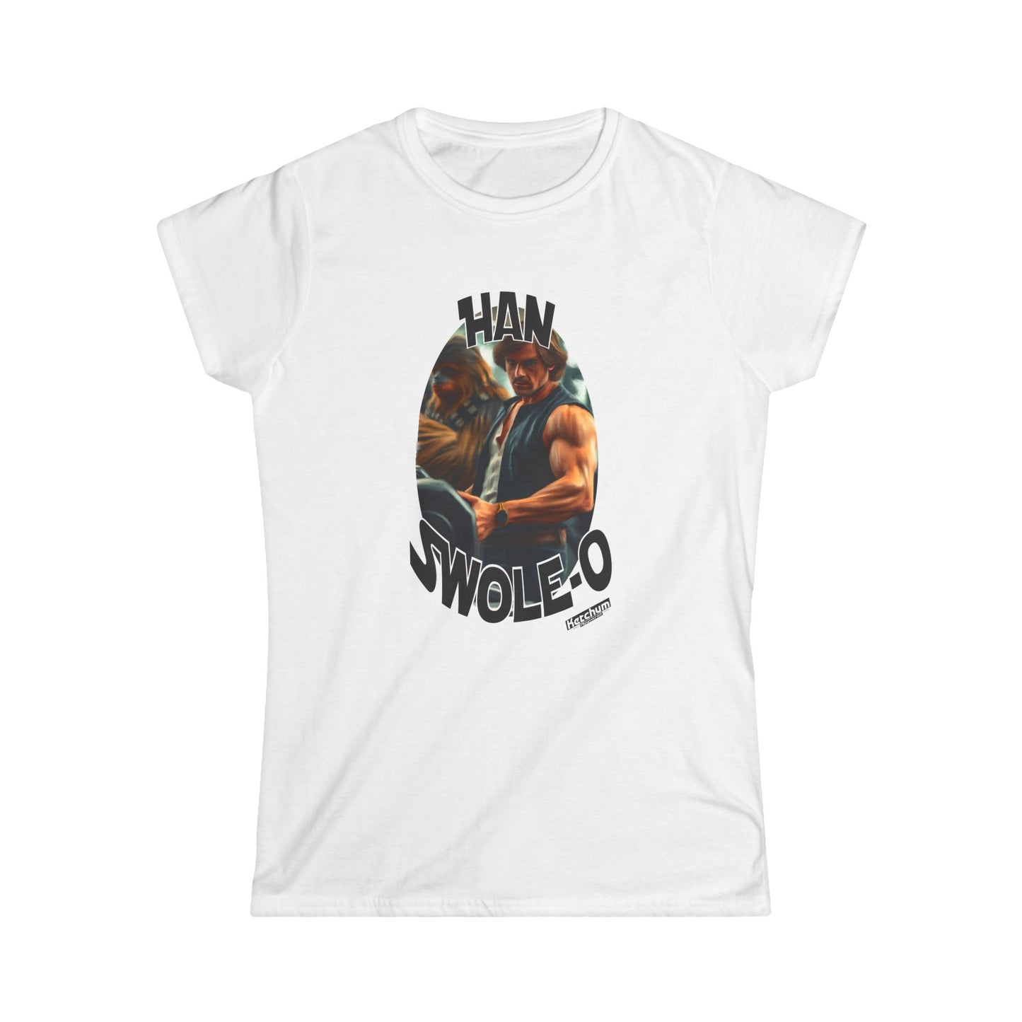 Han Swole-O Women's Softstyle Tee, Fun Graphic Tee, Workout Shirt, Fitness Apparel, Gift for Gym Lovers, Unique T-Shirt