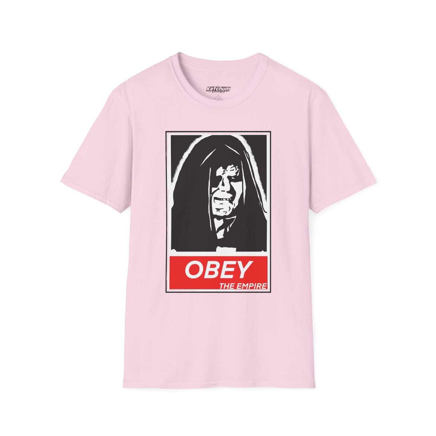 Obey The Empire T-Shirt, Unisex Softstyle Tee, Star Wars Fan Apparel, Graphic Tee for Movie Lovers, Great for Gifts & Casual Wear