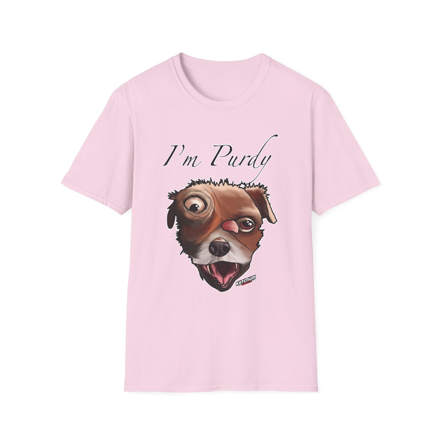 Ugly Dog Unisex T-Shirt - I'm Purdy, Funny Pet Gift, Animal Lover Tee, Quirky Gifts for Dog Owners, Casual Wear, Birthday Present