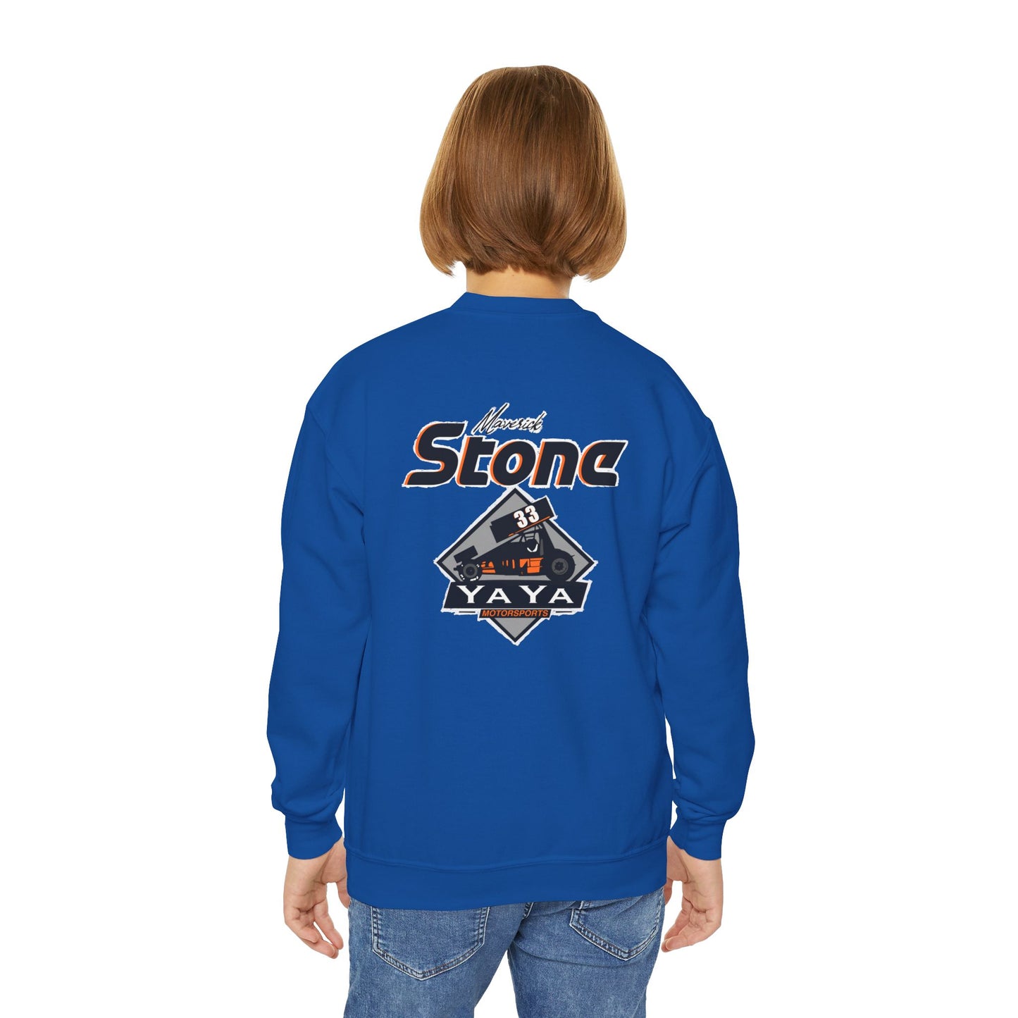 Maverick Stone- (Kids) YaYa MOTORSPORTS- Crewneck Sweatshirt